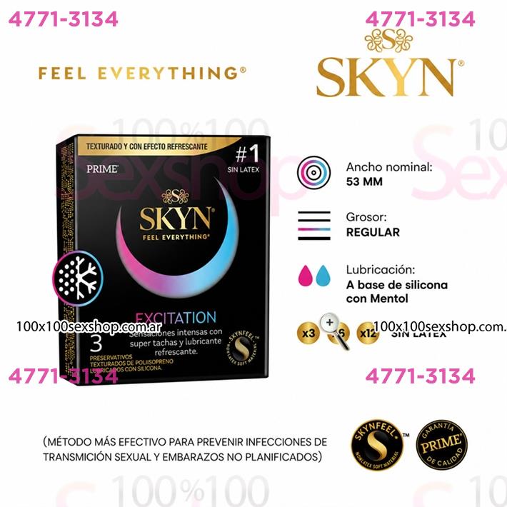 Cód: CA FP SKYN EXCITA - Preservativo SKYN Excitacion - $ 8500